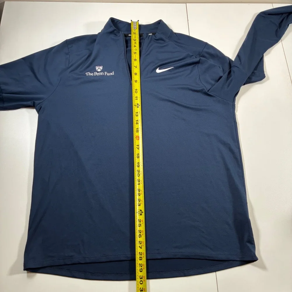 UPenn Quakers Nike Running Element Dri-FIT 1/4 Zip Pullover Large Navy Blue